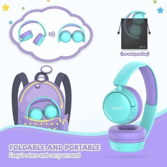 Casque de musique|Stéréo|Régulateur volume|Sans fil|E62|GORSUN - Image 3
