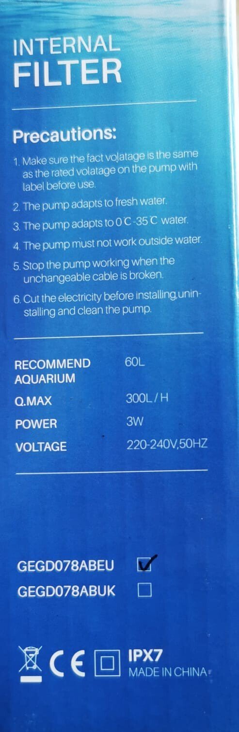 Filtre d'aquarium| modèle NP |600 L / 300L/H - Image 8