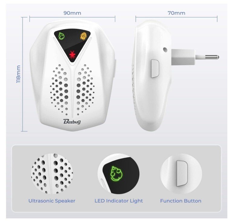 Répulsif Anti nuisibles|Anti parasitaires|Ultrasons électronique|BUZBUG - Image 5