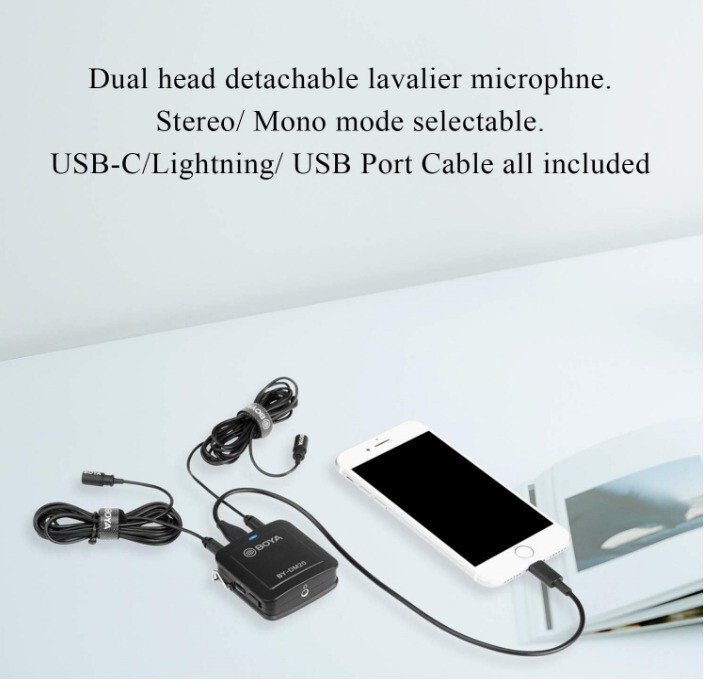 Set de Microphones d'interview|BOYA|Lavalier|BY-DM20 - Image 7