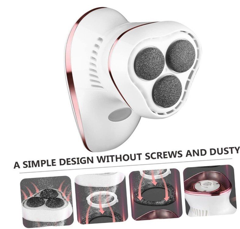 Râpe électrique pour pieds|FRcolor|Anti callosités|Ponceuse 3 têtes - Image 5