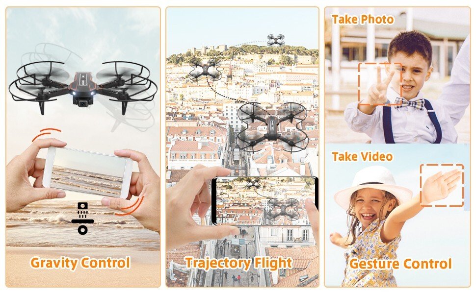 Drone avec Caméra|pour enfant|720P HD|Drone Quadricoptère|FPV|WiFi|Télécommandé - Image 8