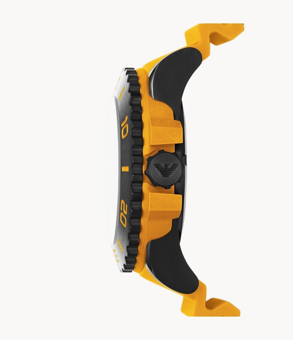 Montre| à Quartz analogique Acqua |de Couleur Orange |Bracelet en Caoutchouc - Image 2