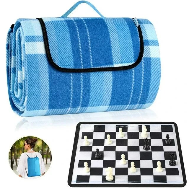 Plaid de Pique-Nique│Tonight│200x150cm│Imperméable│Pliable│Échiquier