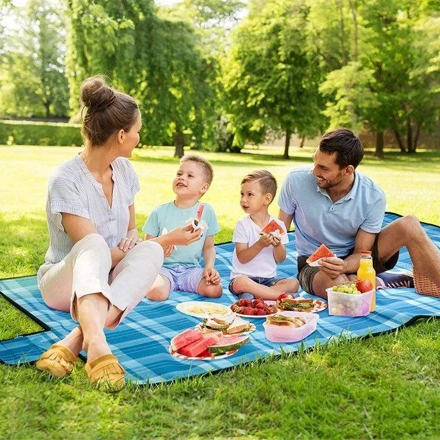 Plaid de Pique-Nique│Tonight│200x150cm│Imperméable│Pliable│Échiquier - Image 7