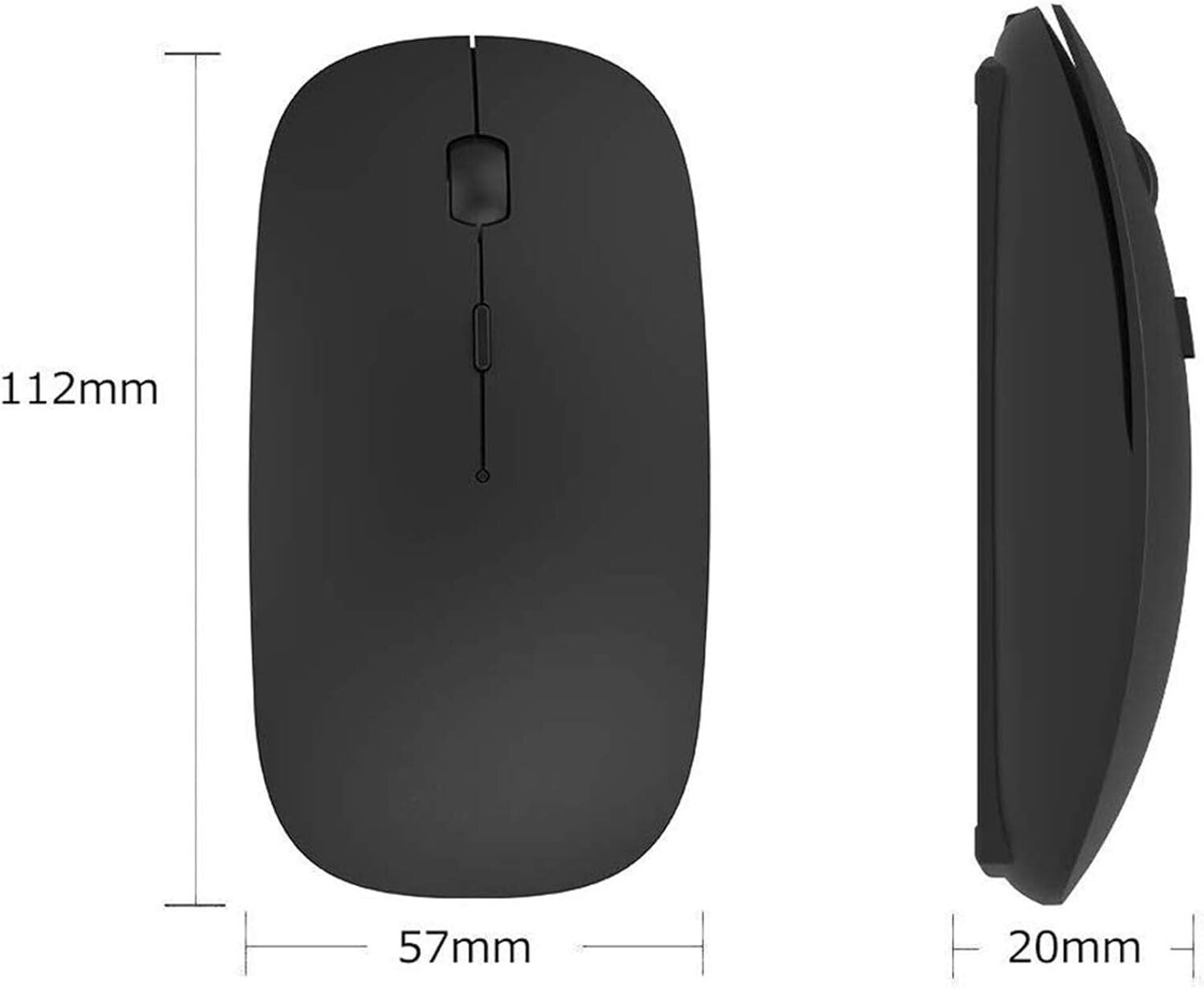 Souris sans fil rechargeable,silence Click Wireless Mouse Optique, USB Nano - Image 6