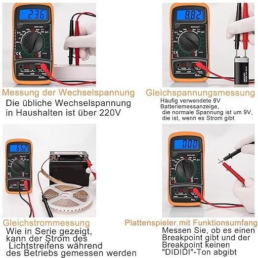 Multimètre numérique│XL830L │Haute précision & Affichage numérique│AC/DC - Image 4