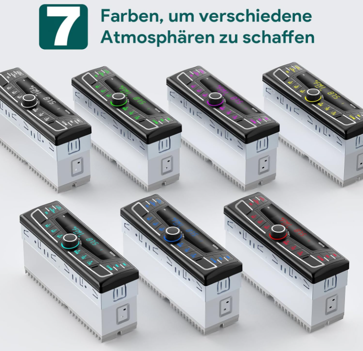 Autoradio RDS│Bluetooth │FM/│USB│SD│AUX│MP3│65Wx4│écran LED│7 Couleurs - Image 2