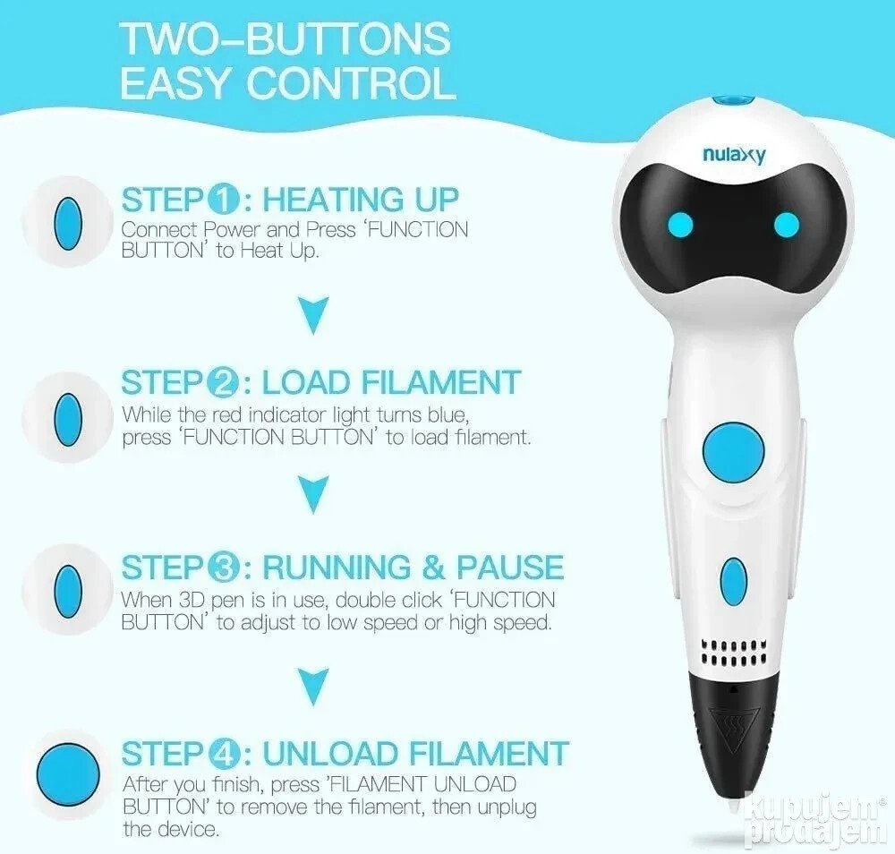 Stylo 3D|Stylo Robot|Avec commandes vocales|NULAXY - Image 4
