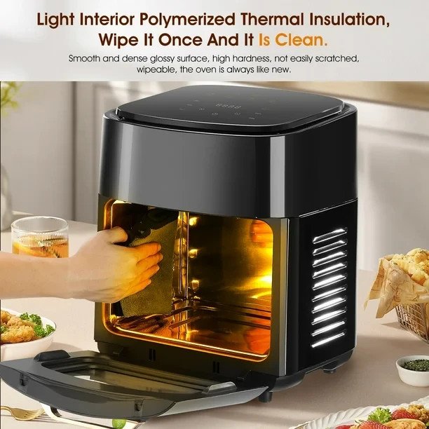 Friteuse à air│Oyajia│15 L│Ecran tactile│Panier vitré│Noir - Image 7