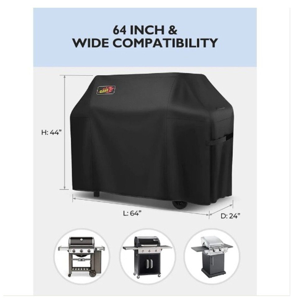 Housse de barbecue| 600D 64 pouces| housses de gril| à gaz imperméables - Image 3
