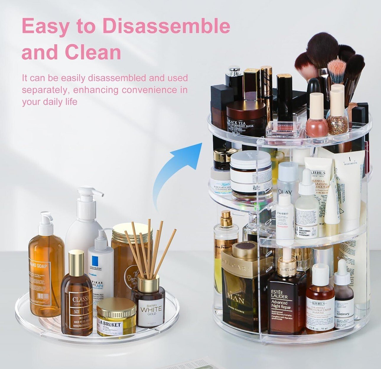 Organisateur de maquillage|Rotatif à 360°|Rangement|Maquillage|UZHNOE - Image 3