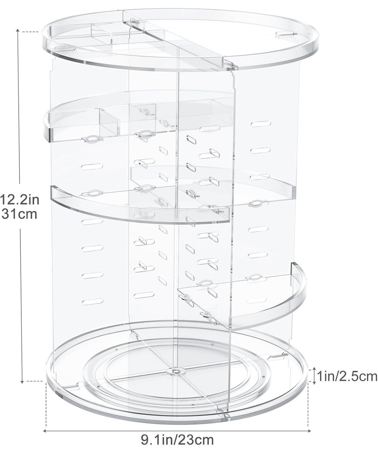 Organisateur de maquillage|Rotatif à 360°|Rangement|Maquillage|UZHNOE - Image 7