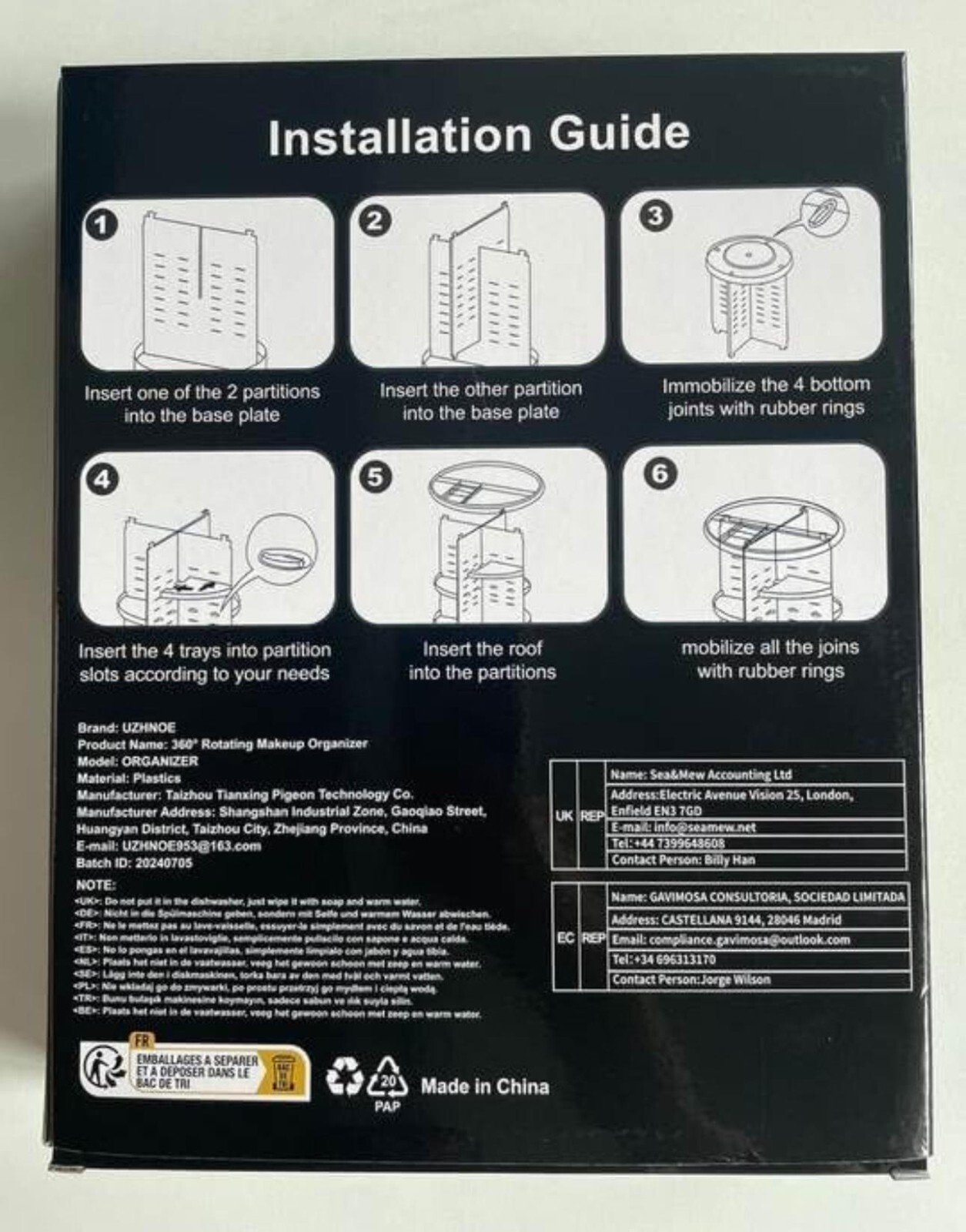 Organisateur de maquillage|Rotatif à 360°|Rangement|Maquillage|UZHNOE - Image 10