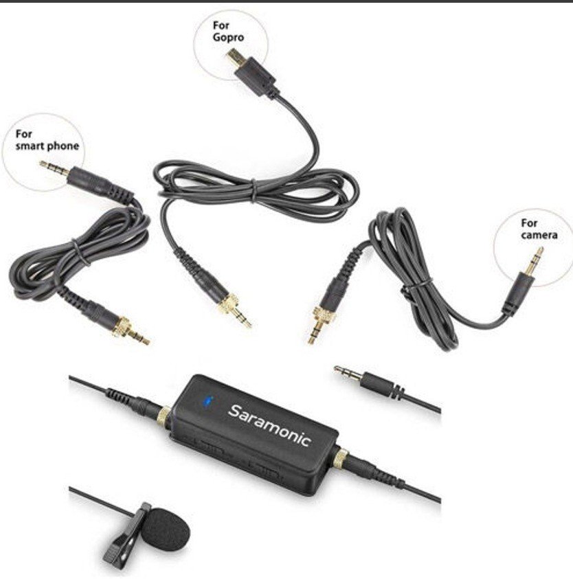 Mixeur audio + micro-cravate|Saramonic|Lavelier|Microphone - Image 5