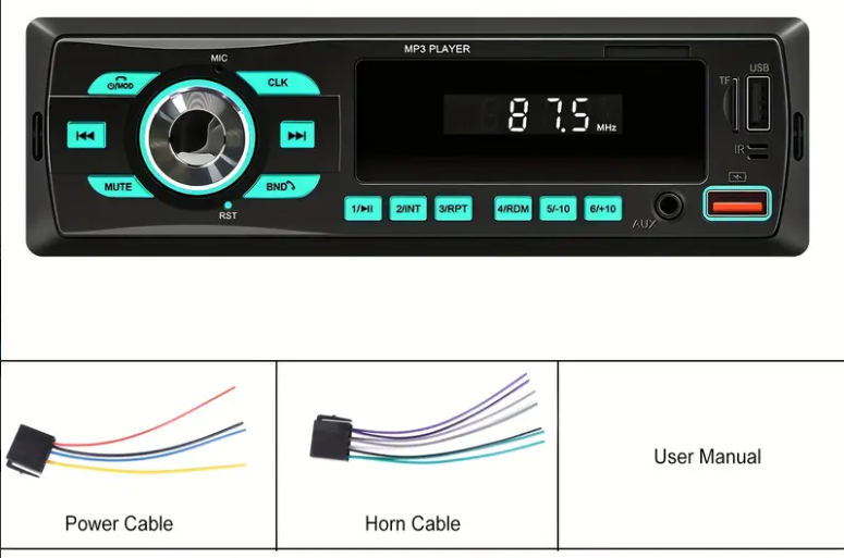 Autoradio R2214│Car MP3 Player│Bluetooth│2 USB│AUX│FM/AM│Radio│Musique - Image 9