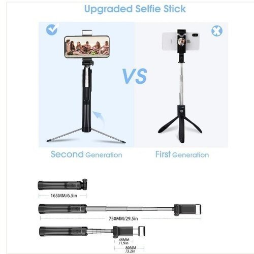 Perche à selfie| avec la lumière de remplissage| MPOW PA168A - Image 3