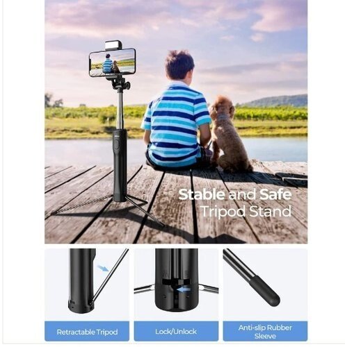 Perche à selfie| avec la lumière de remplissage| MPOW PA168A - Image 8