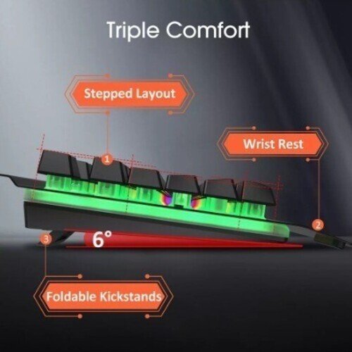 Ensemble clavier et souris de jeu| en métal|LED - Image 5