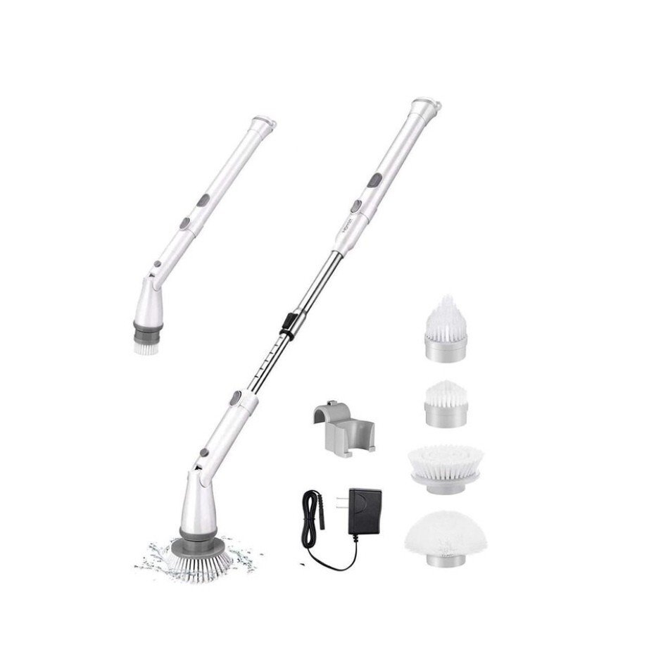 récureuse électrique| blanche| Homitt |HM115D| avec poignée d'extension - Image 2