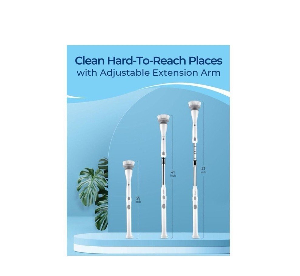 récureuse électrique| blanche| Homitt |HM115D| avec poignée d'extension - Image 5