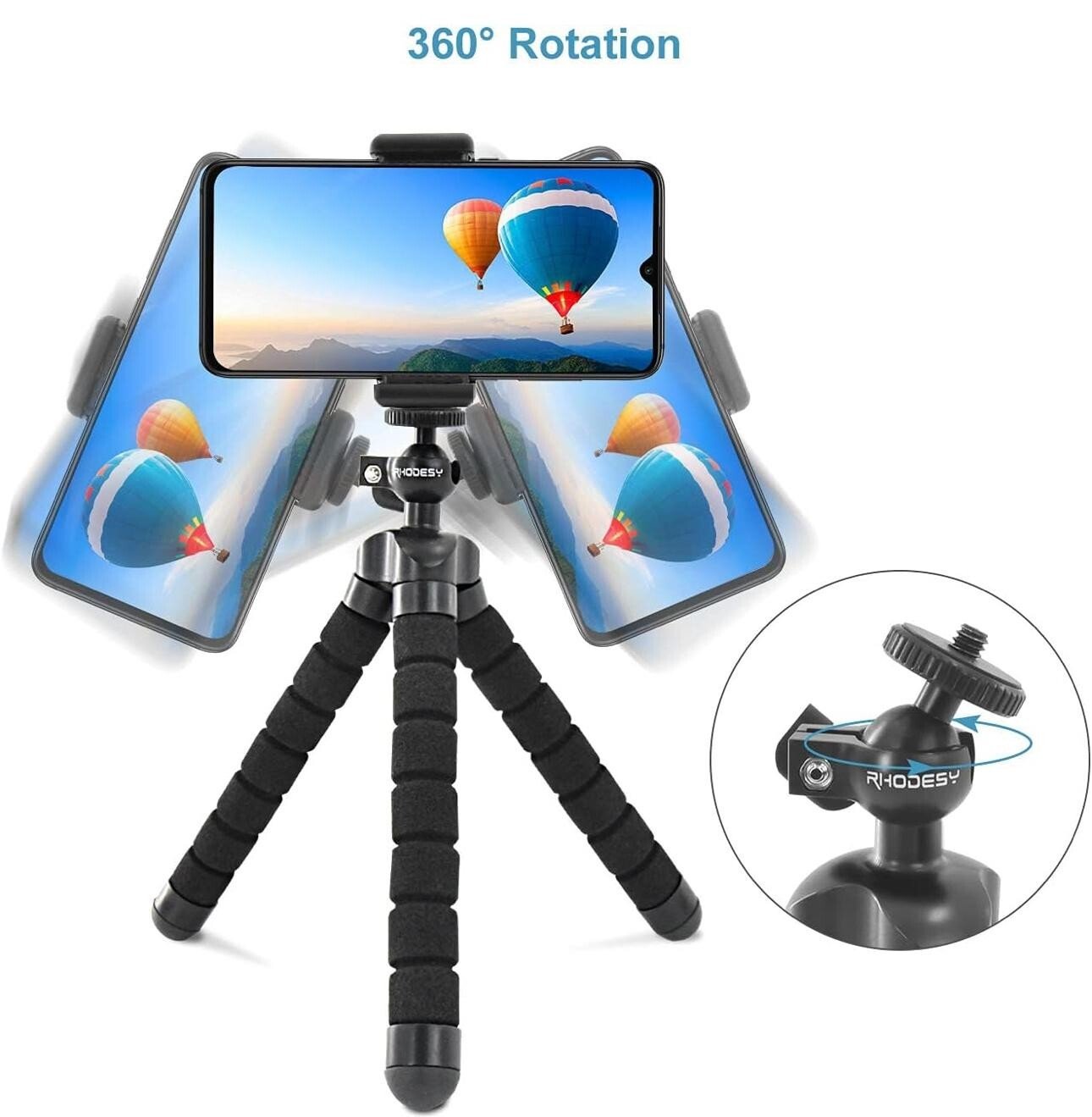 Trépied de Téléphone, Caméra & Camescope│RHODESY│Style pieuvre│Flexible│Noir - Image 3