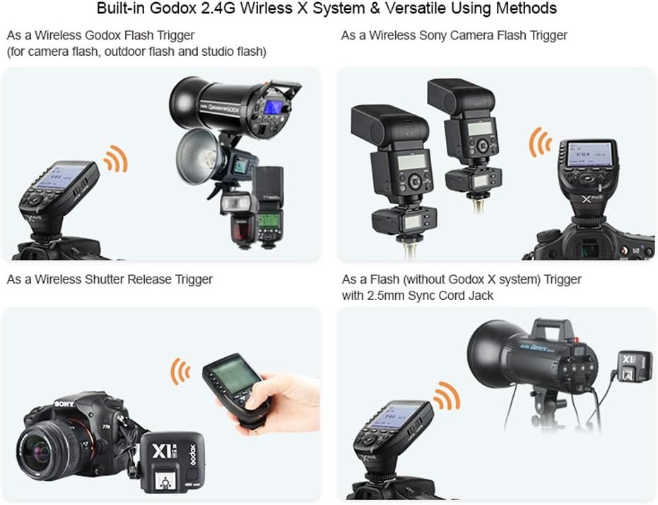 Godox XPro-S Déclencheur de Flash Sony, 2.4G TTL Sony Flash Trigger 1/8000s HSS, - Image 9