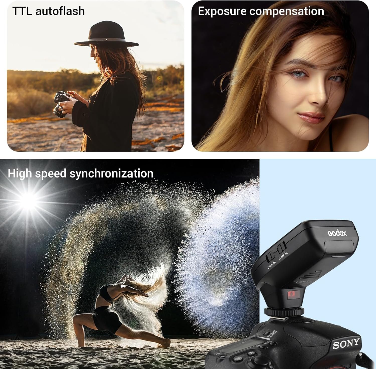 Godox XPro-S Déclencheur de Flash Sony, 2.4G TTL Sony Flash Trigger 1/8000s HSS, - Image 10