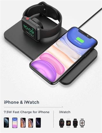 double chargeur Seneo 2 en 1 sans fil PA150A - Image 5