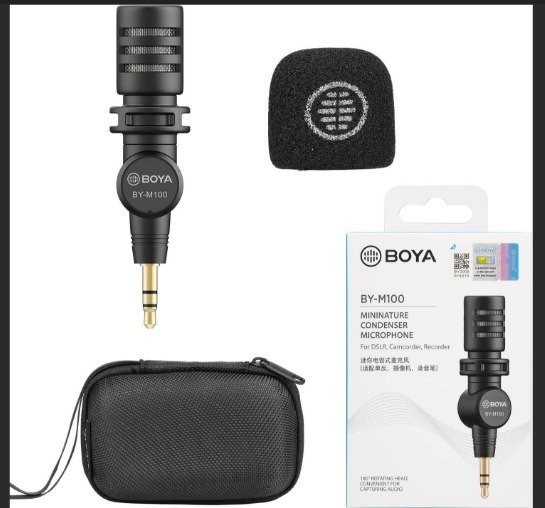 Microphone à condensateur miniature Boya BY-M100