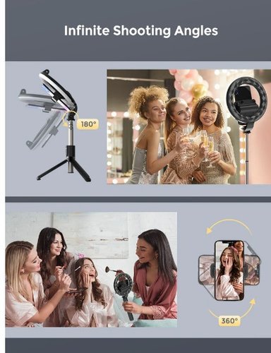 Mpow PA213B Ring Light avec trépied et support de téléphone - Image 5