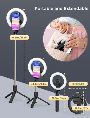 Mpow PA213B Ring Light avec trépied et support de téléphone - Image 7