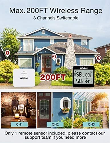 thermomètre et extérieur hommak HM466A - Image 2