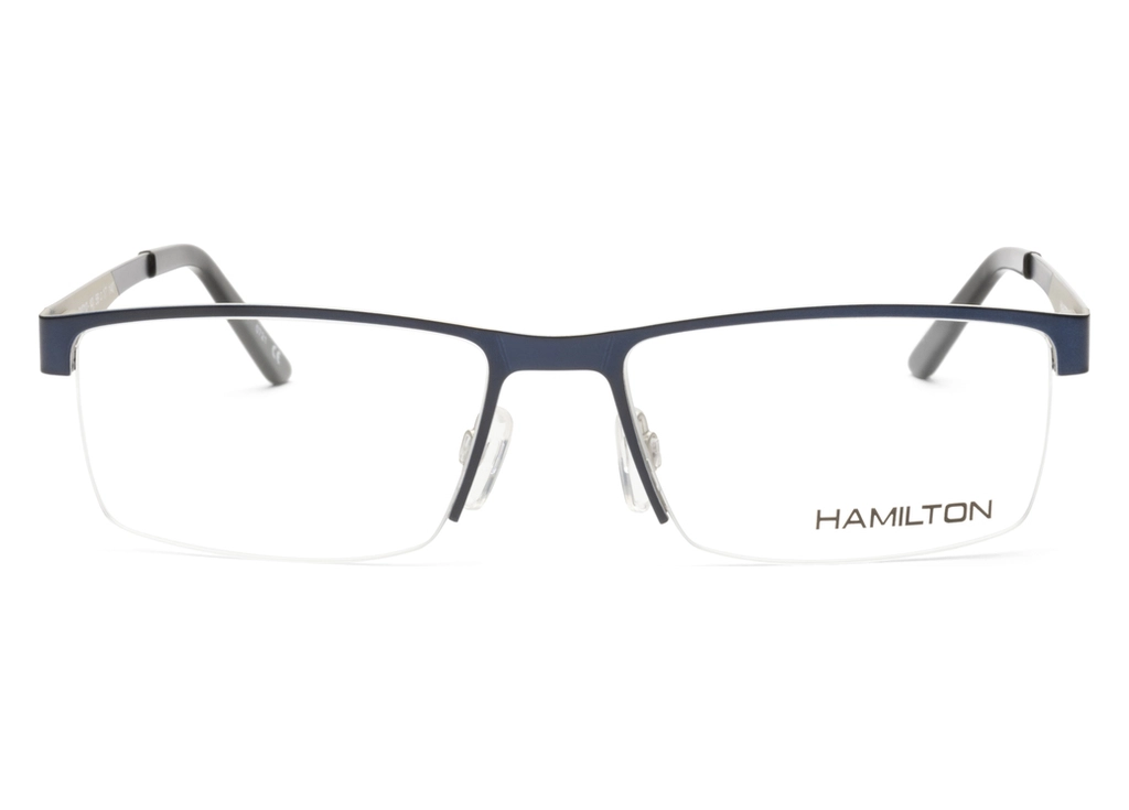Lunettes Hamilton pour hommes, bleu gris en métal