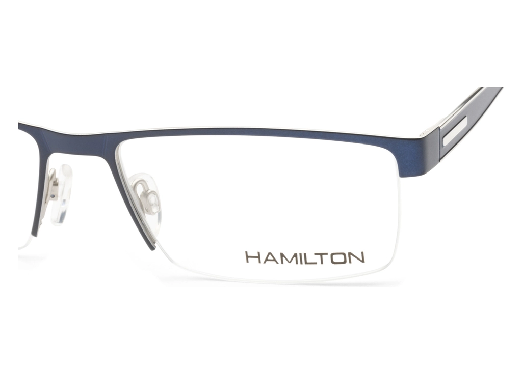 Lunettes Hamilton pour hommes, bleu gris en métal - Image 5